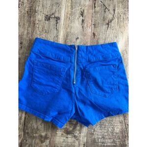 Royal Blue Vintage Stretchy Shorts Exposed‎ Zipper Junior Size 3